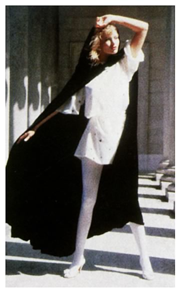 Black Silk Velvet Cape