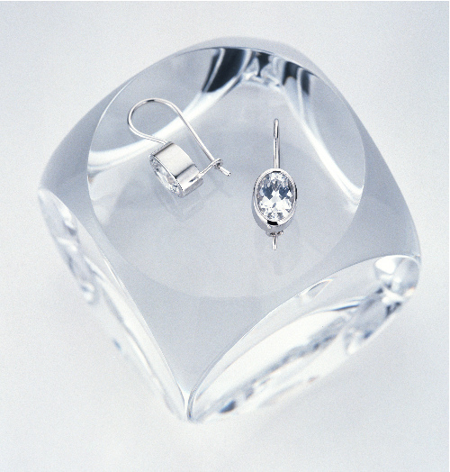 Oval White Sapphire Earrings