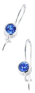 Oval Blue Sapphire Earrings